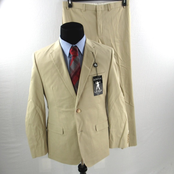 Ralph lauren khaki suit Clearance